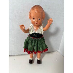Edi Germany 1950’s Folk Doll Celluloid Traditional National Costume 7”